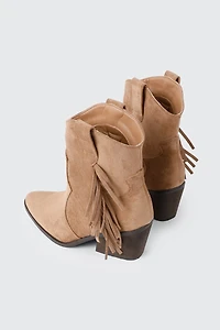 Western Fringe Ankle Boots