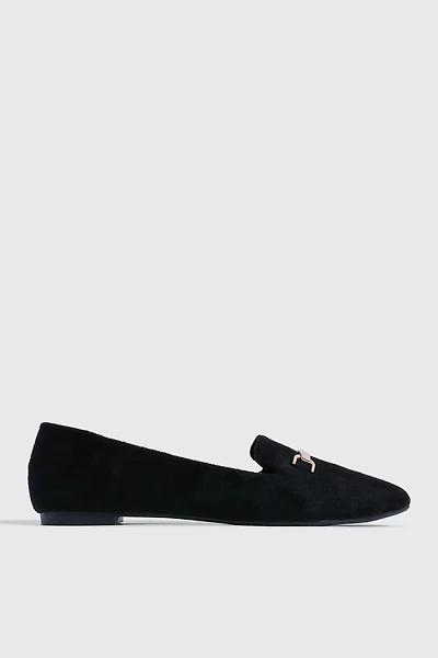 Talons plats à bout pointu en faux suède