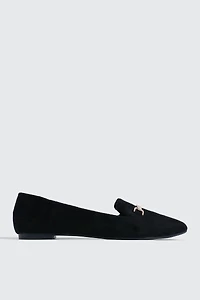 Faux Suede Pointy Toe Flats