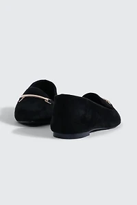 Faux Suede Pointy Toe Flats