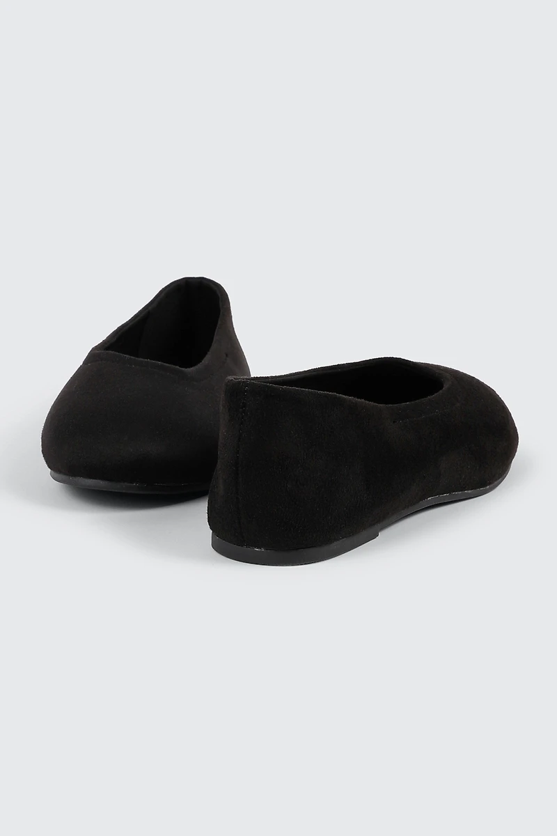Faux Suede Ballet Flats