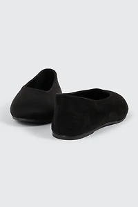 Faux Suede Ballet Flats