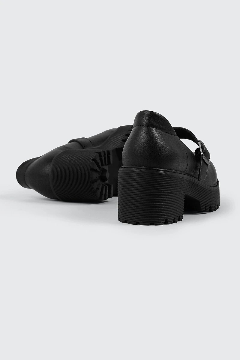Chaussures Mary Jane à semelle crantée