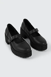 Chaussures Mary Jane à semelle crantée