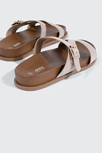 Round Toe Flat Sandals