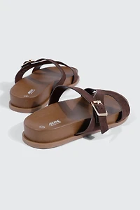 Round Toe Flat Sandals