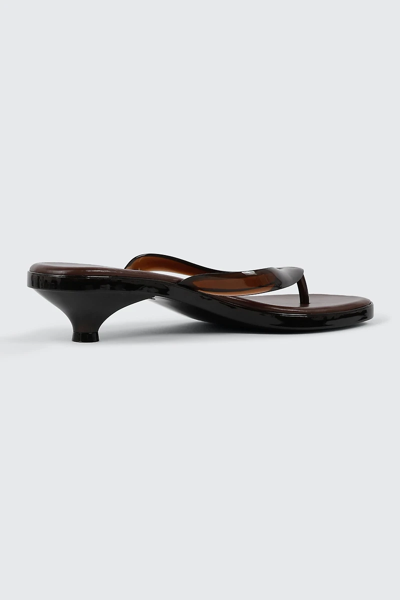 Clear Mule Kitten Heels