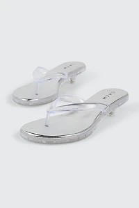 Clear Mule Kitten Heels