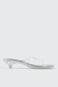 Clear Mule Kitten Heels
