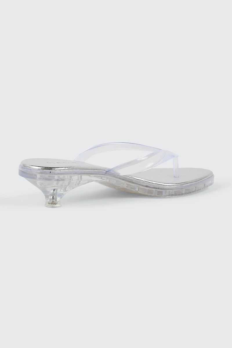 Clear Mule Kitten Heels