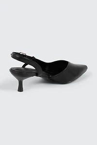 Pointed Toe Slingback Heels