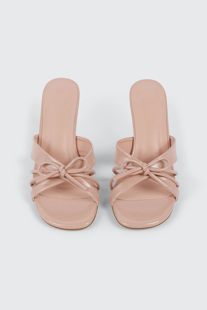Bow Kitten Heel Sandals