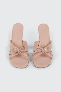 Bow Kitten Heel Sandals