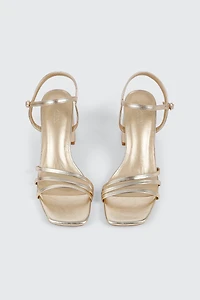 Square Toe Block Heel Sandals