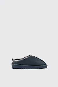 Faux Suede Slip On Mules