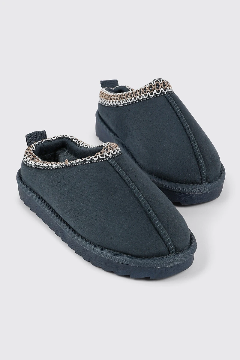 Mules en faux suède