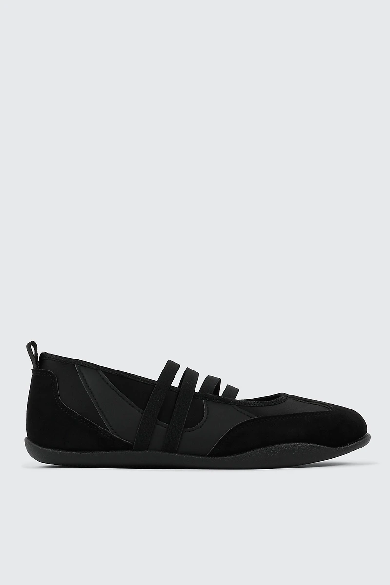 Faux Suede Ballet Sneakers