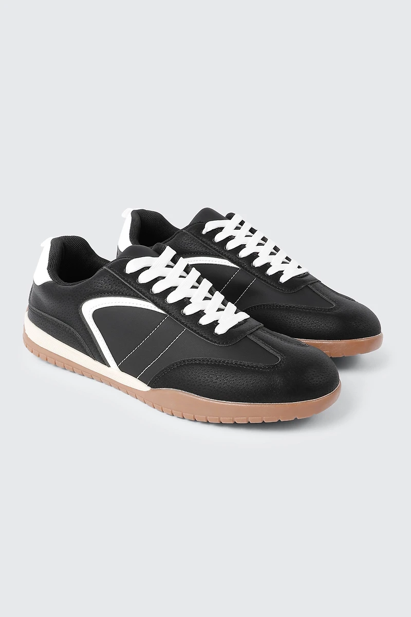 Chunky Low Top Lace Up Sneakers