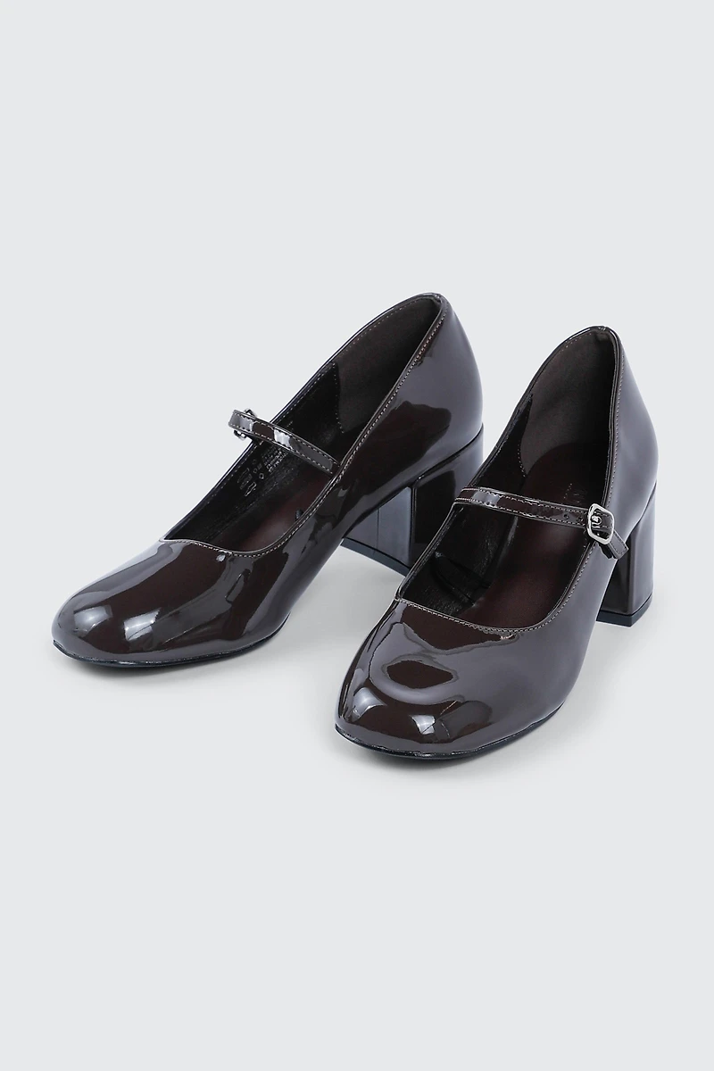 Chaussures Mary Jane à talons bloc et bout carr
