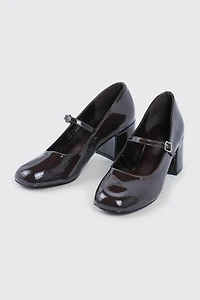 Chaussures Mary Jane à talons bloc et bout carr
