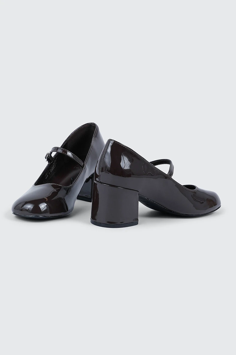 Chaussures Mary Jane à talons bloc et bout carr