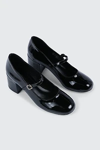 Square Toe Block Heels Mary Janes