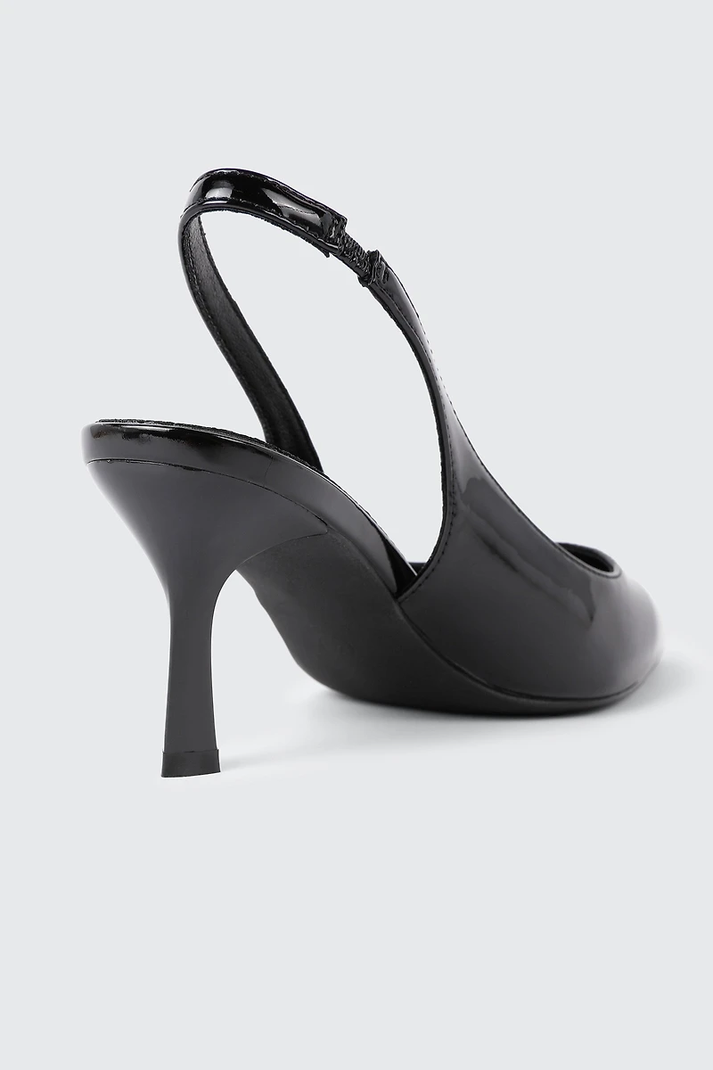 Pointed Toe Slingback Heels
