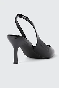 Pointed Toe Slingback Heels