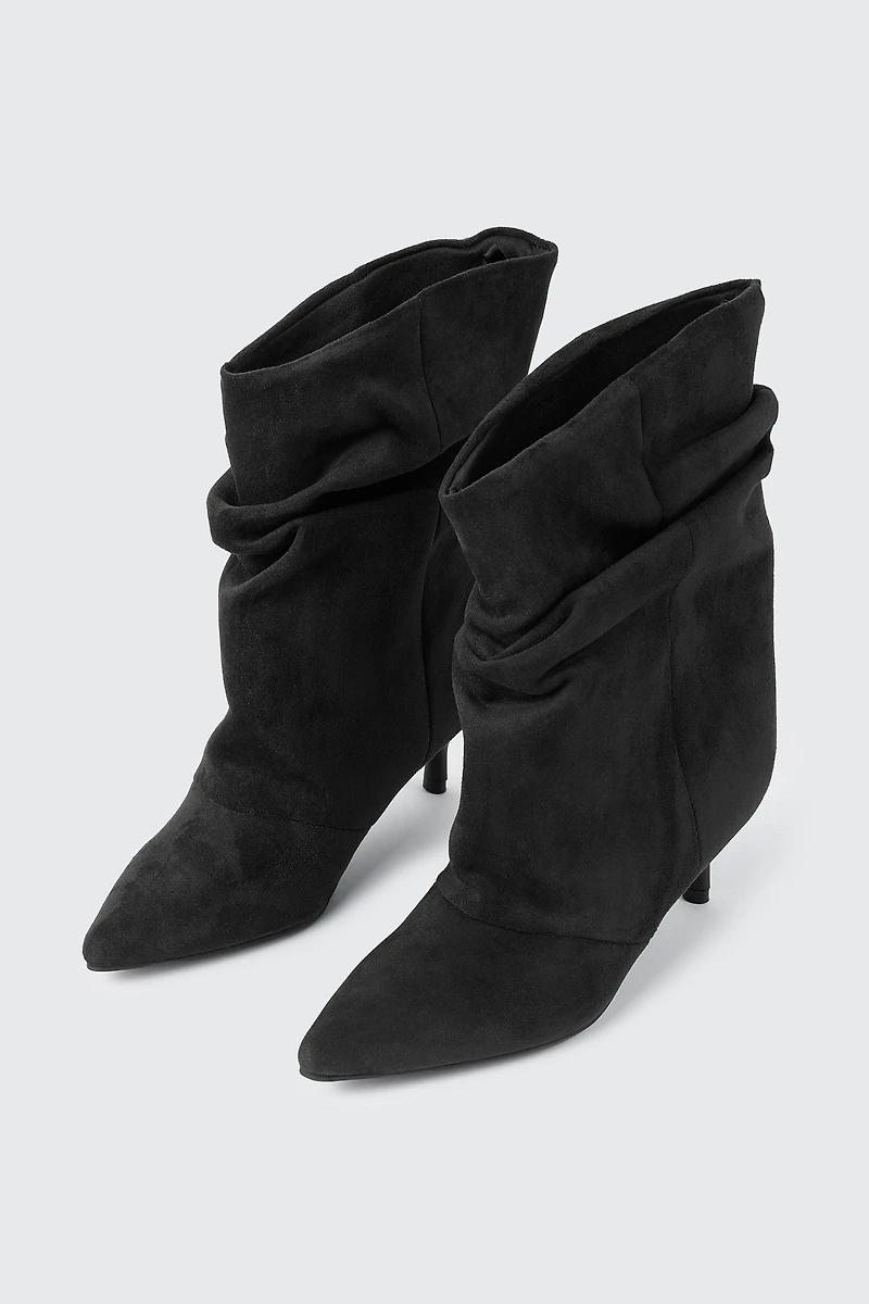 Pointed Toe Low Heel Ankle Boots