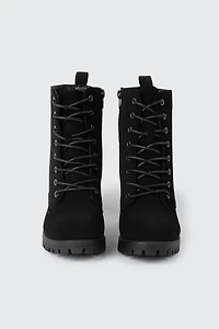 Bottillons à lacets talon bloc