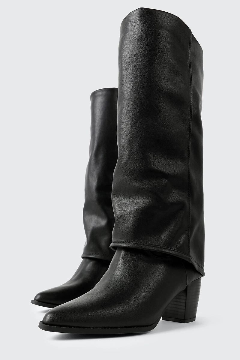 Pointed Toe Gaiter Boots