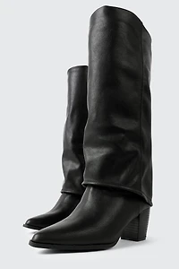 Pointed Toe Gaiter Boots