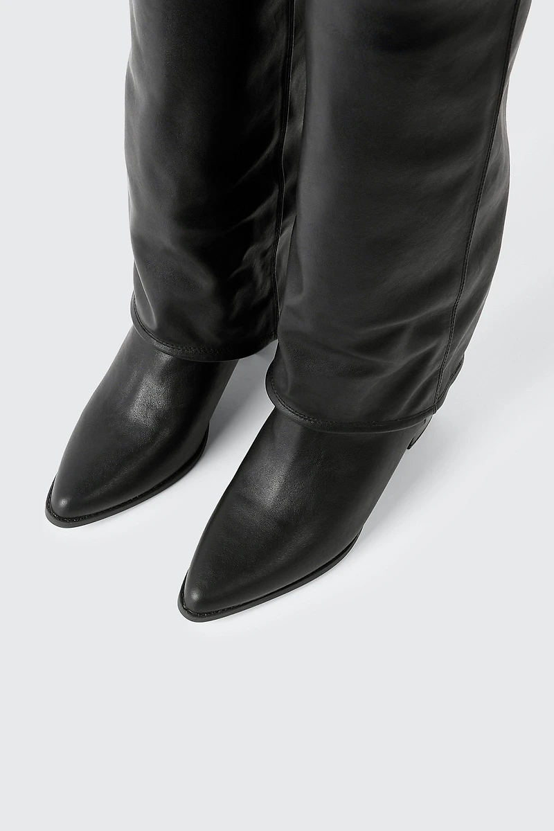 Pointed Toe Gaiter Boots