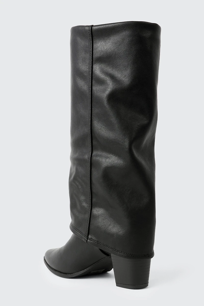 Pointed Toe Gaiter Boots
