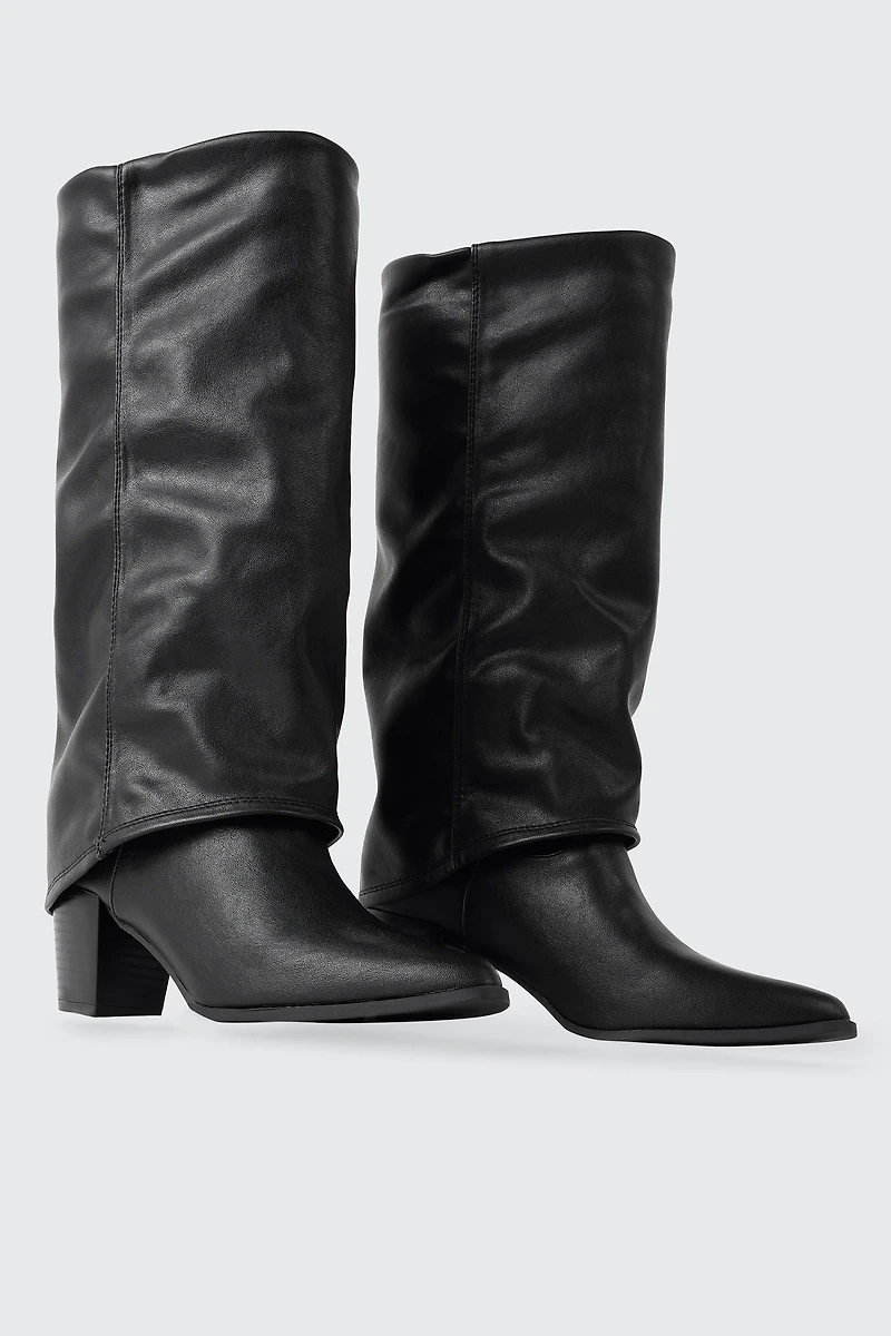 Pointed Toe Gaiter Boots