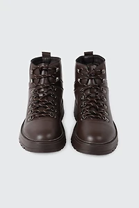 Bottes à lacets doublées