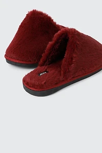 Open Back Faux Fur Slippers