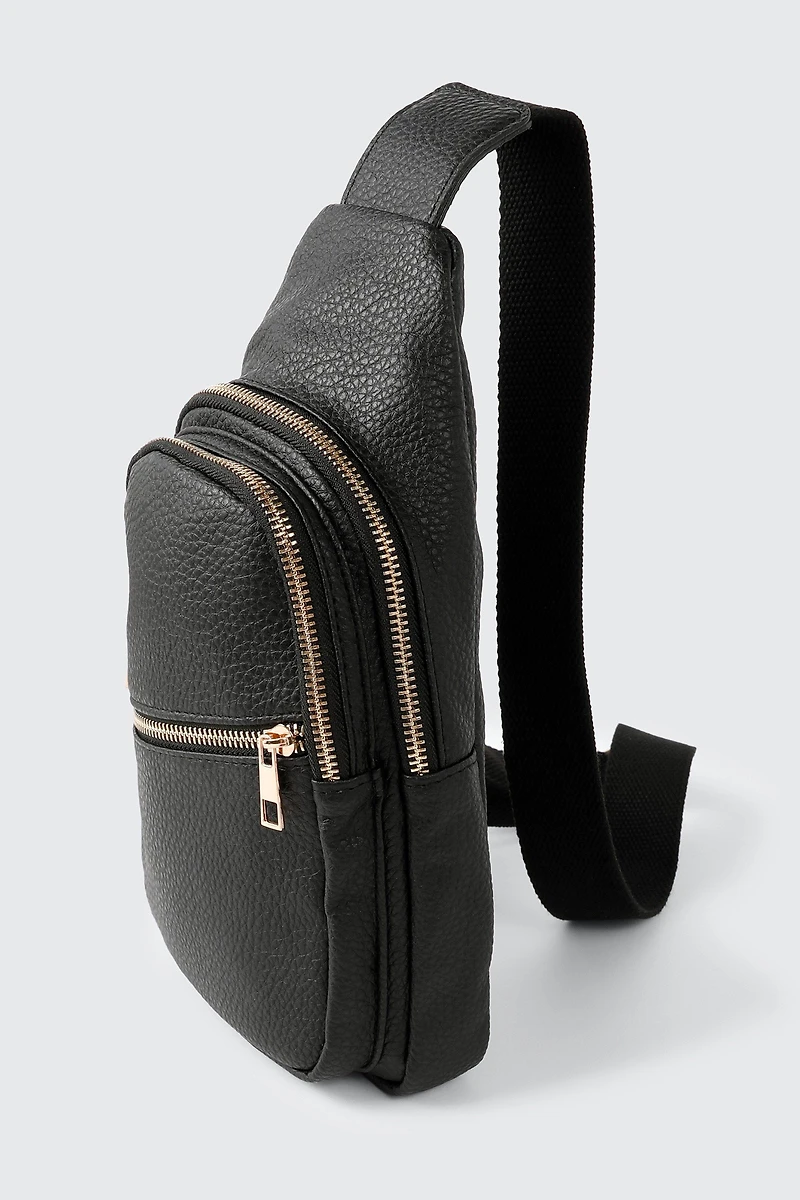 Sac bandoulière texturé