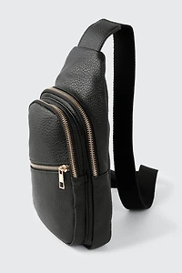 Sac bandoulière texturé