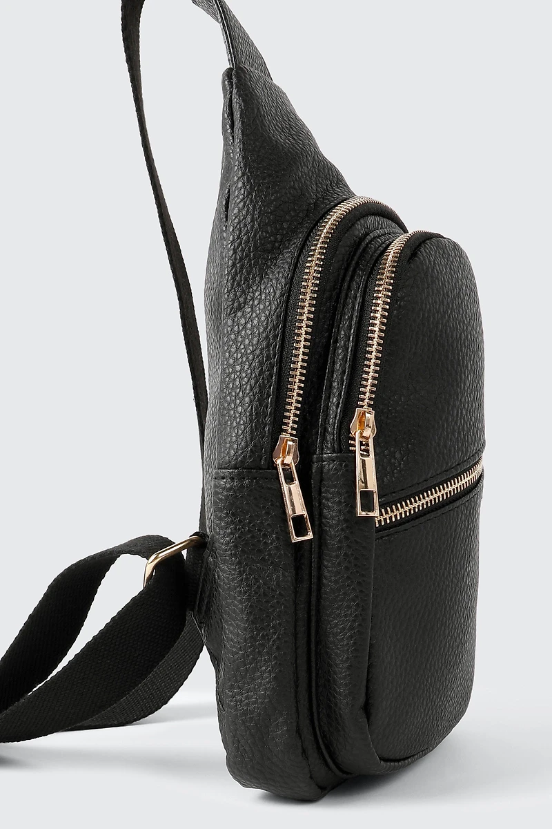 Sac bandoulière texturé