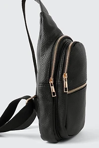 Sac bandoulière texturé