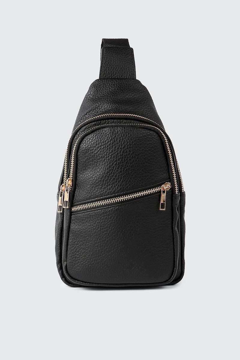 Sac bandoulière texturé
