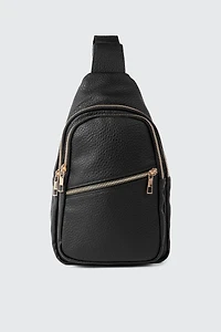 Sac bandoulière texturé