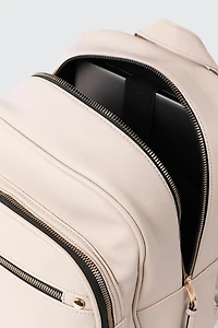 Pebbled Faux Leather Backpack