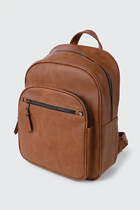 Sac à dos en faux cuir texturé