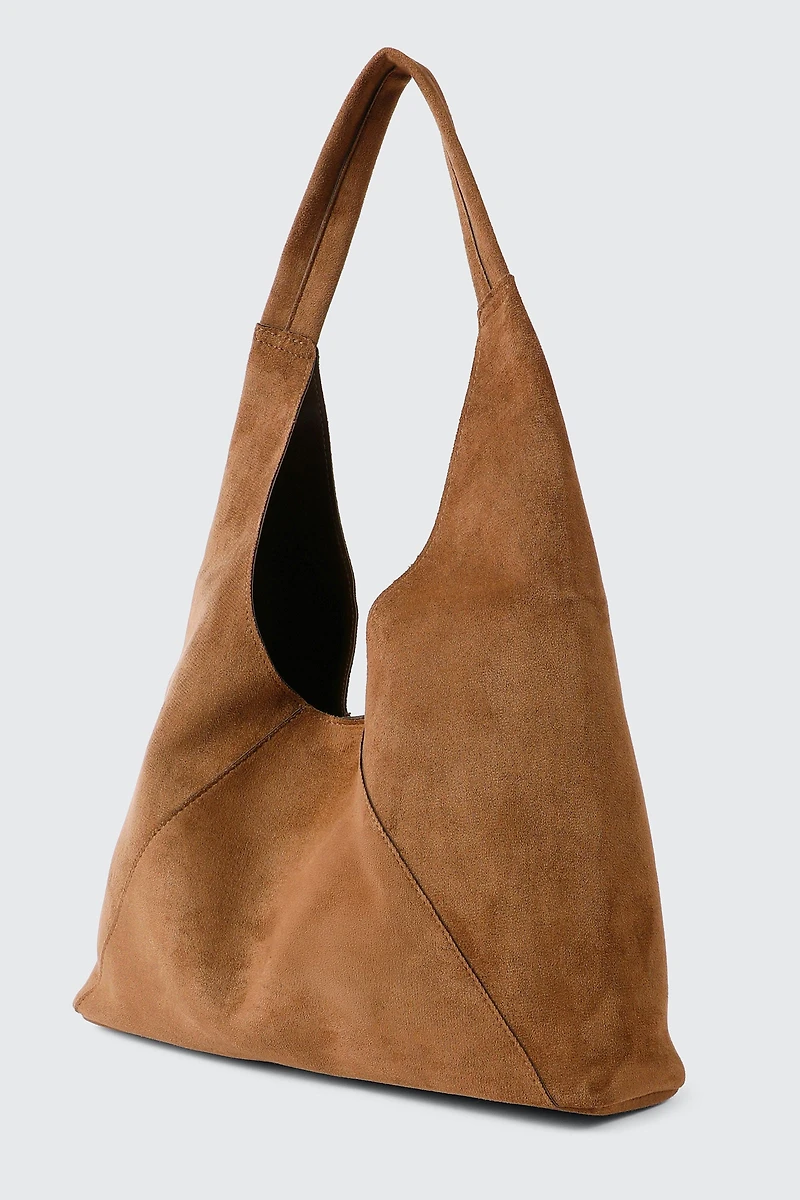 Faux Suede Tote Bag