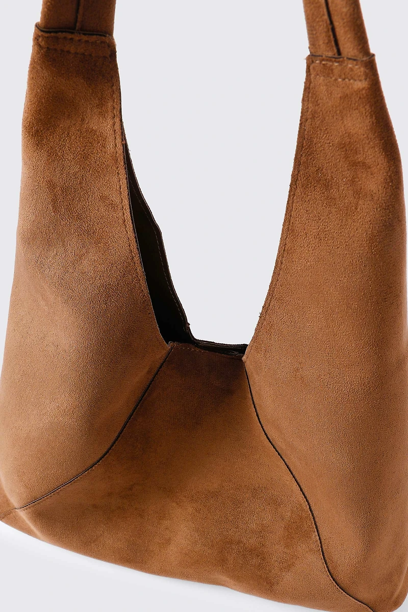 Faux Suede Tote Bag