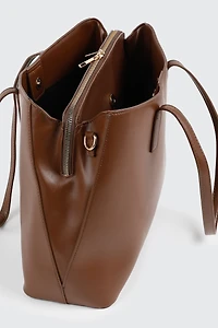 Faux Leather Tote Bag