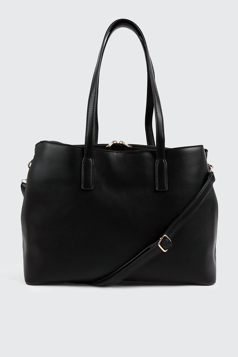 Faux Leather Tote Bag