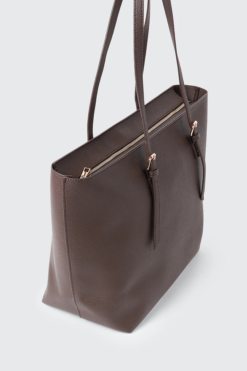 Sac fourre-tout texturé en faux cuir